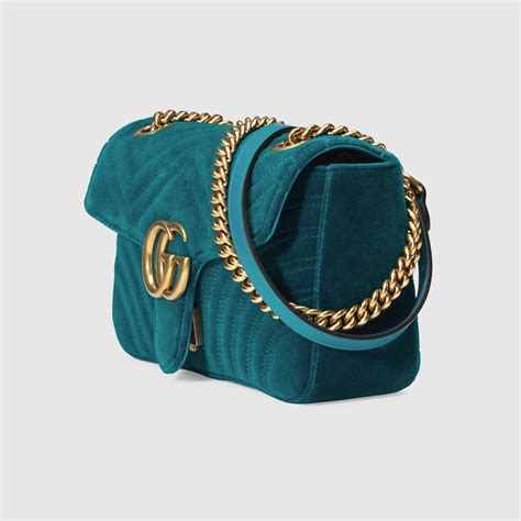 gucci marmont velluto azzurro|gucci marmont medium clutch.